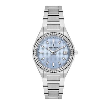 Daniel Klein DK.1.13716.2 Takvimli 35 mm Gri Metal Kordon Analog Kadın Kol Saati