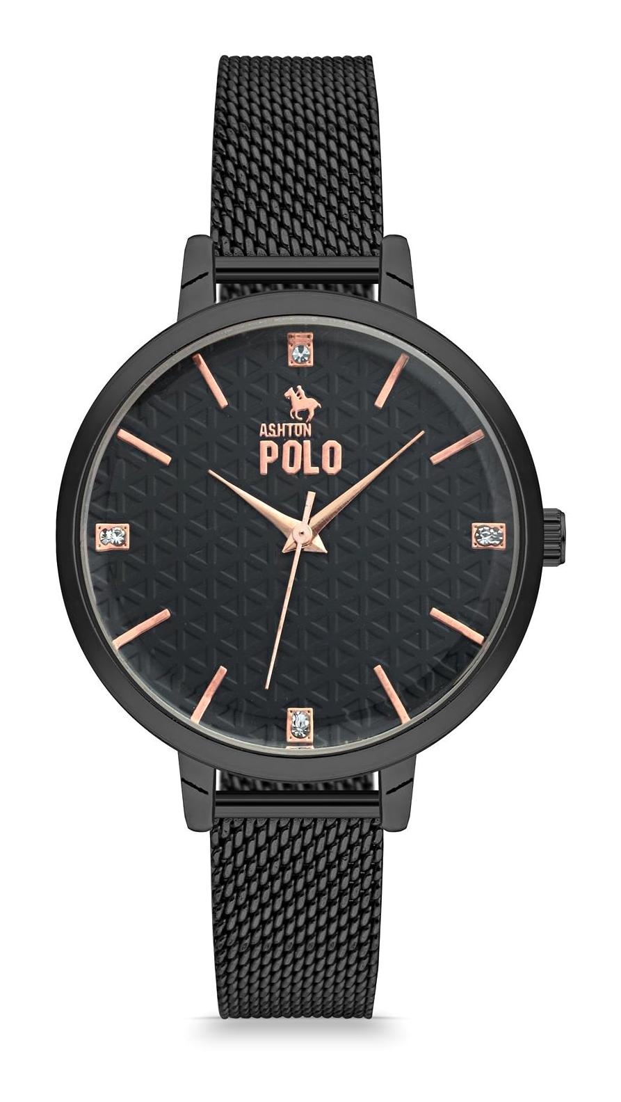 Ashton Polo ZBG17085A 38 mm Siyah Metal Kordon Analog Kadın Kol Saati