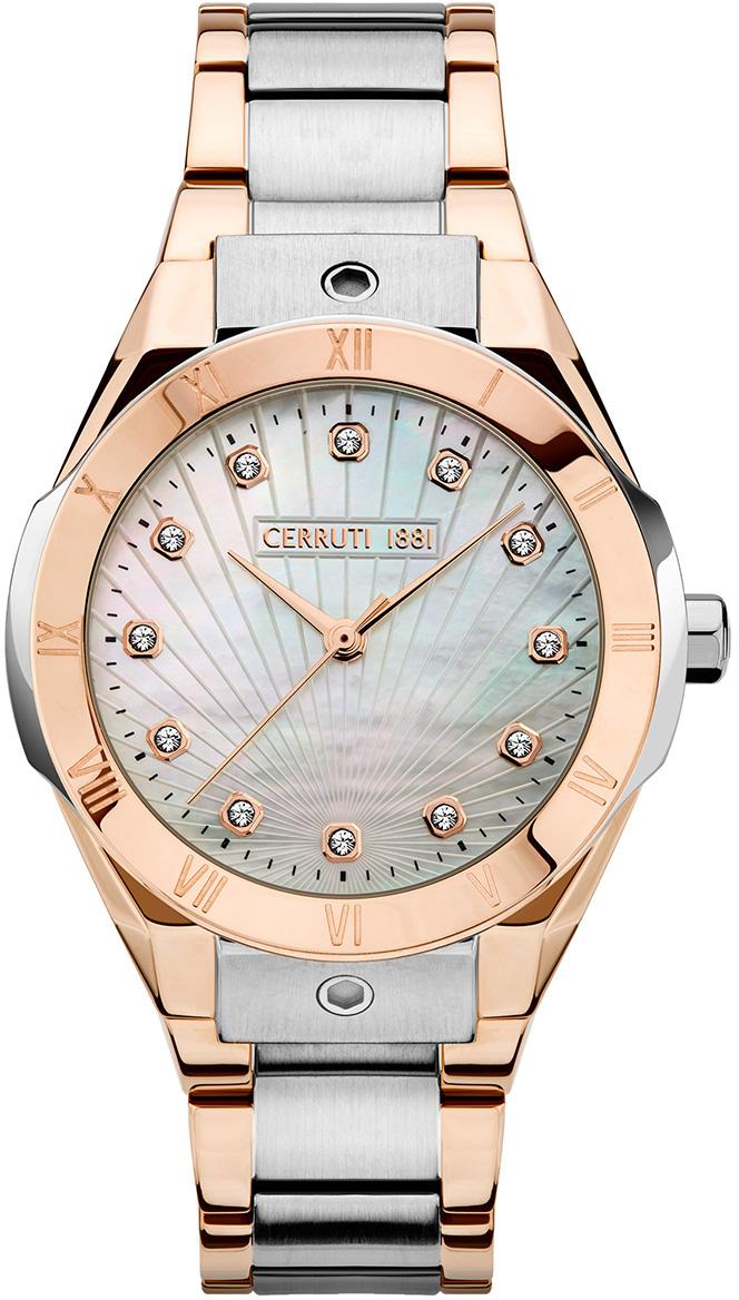Cerruti 1881 CIWLG211901 33 mm Gri-Rose Gold Çelik Kordon Analog Kadın Kol Saati