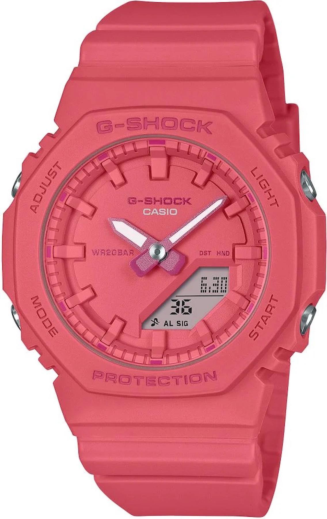 Casio G-Shock Gma-P2100-4Adr Takvimli 40 mm Pembe Çelik Kordon Analog Kadın Kol Saati