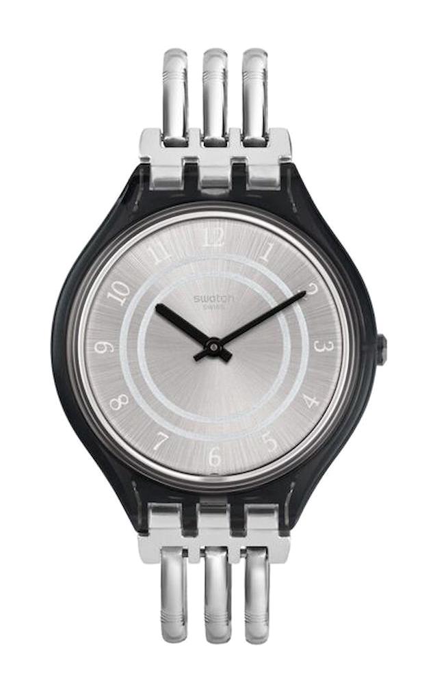 Swatch SVOM105B 37 mm Gri Metal Kordon Analog Kadın Kol Saati