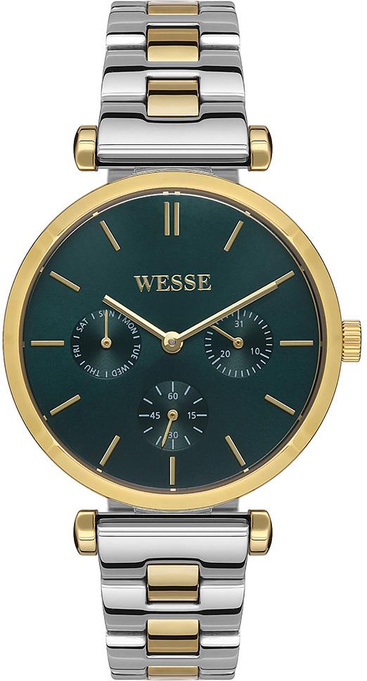 Wesse WWL108406 36 mm Altın-Gri Çelik Kordon Analog Kadın Kol Saati