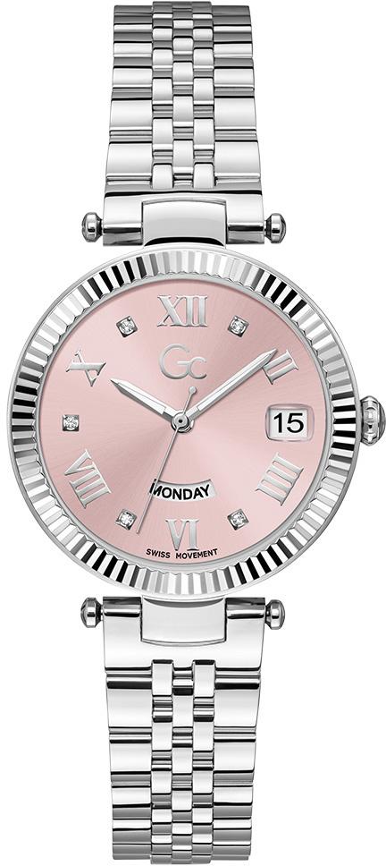Guess GCZ01001L3MF Takvimli 34 mm Gri Çelik Kordon Analog Kadın Kol Saati