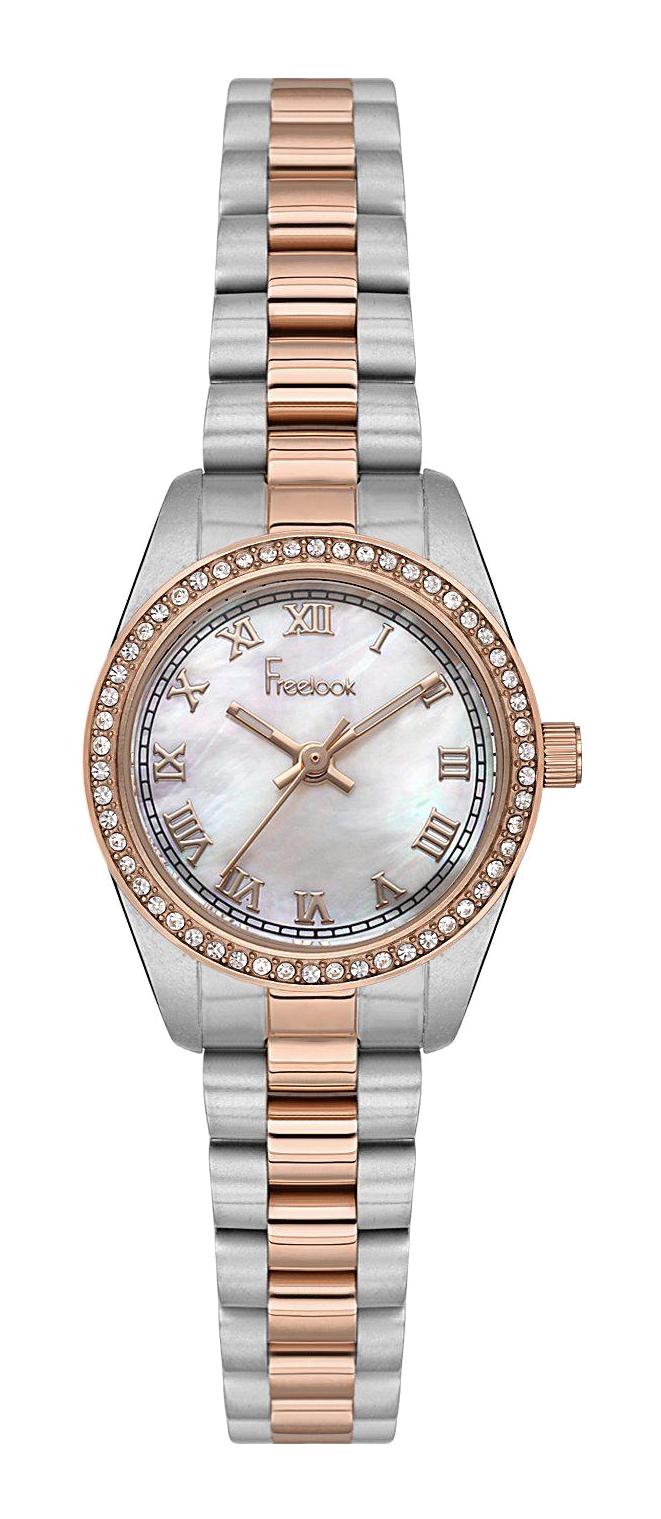 Freelook FL.1.10093.1 24 mm Gri Çelik Kordon Analog Kadın Kol Saati