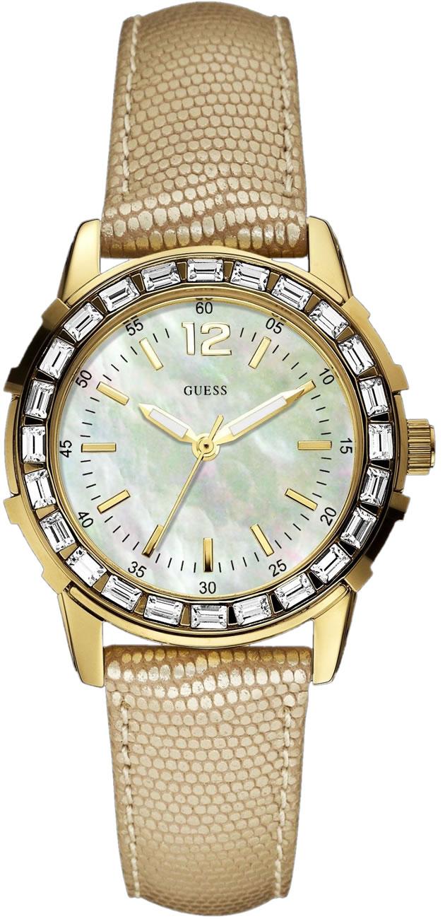 Guess GUW0019L3 38 mm Beyaz Deri Kordon Analog Kadın Kol Saati