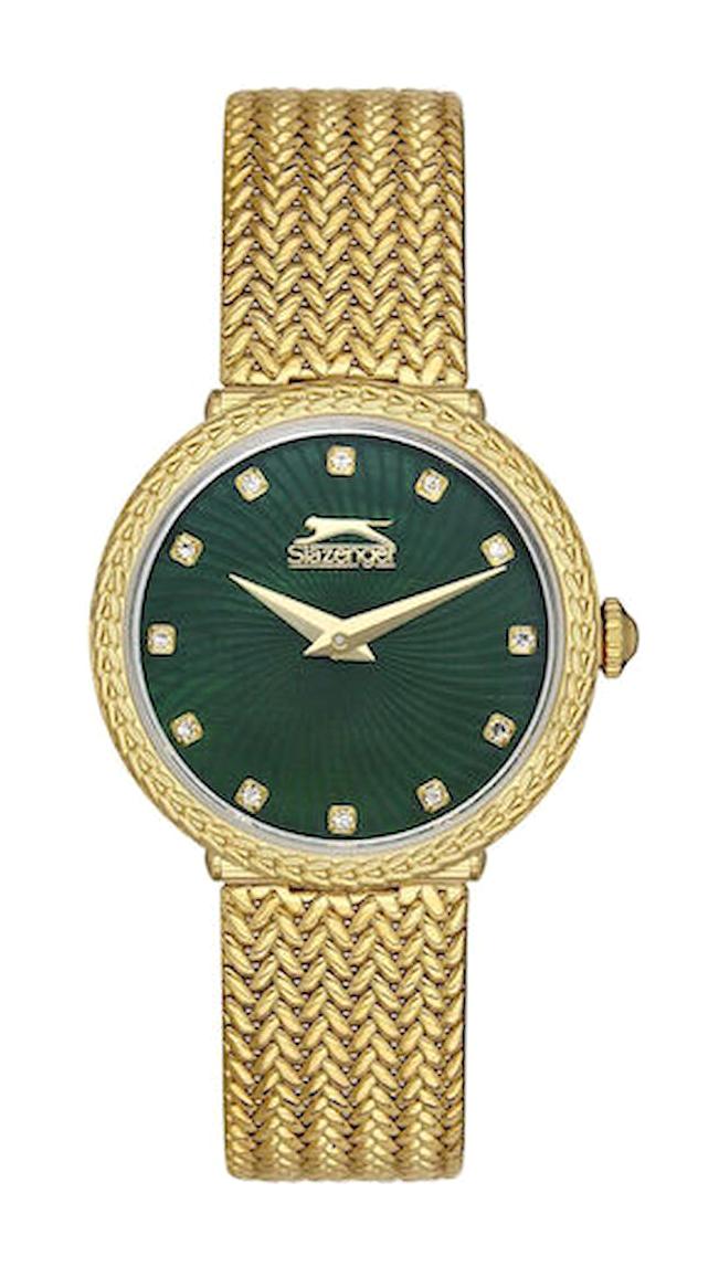 Slazenger SL.09.2148.3.02 28 mm Altın Metal Kordon Analog Kadın Kol Saati