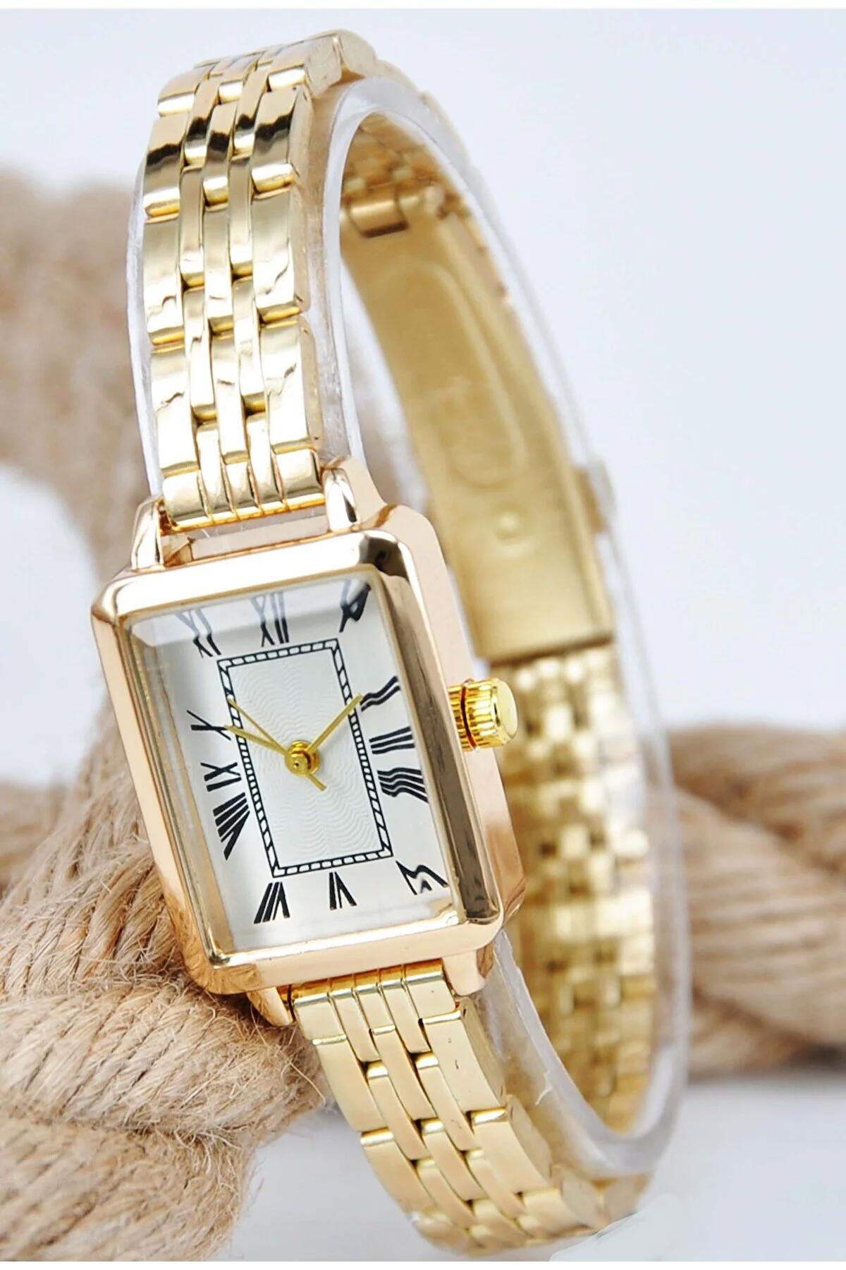 Storeay STA-079 20 mm Altın Metal Kordon Analog Kadın Kol Saati