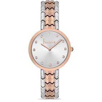Freelook FL.1.10188.4 36 mm Gri-Rose Gold Çelik Kordon Analog Kadın Kol Saati