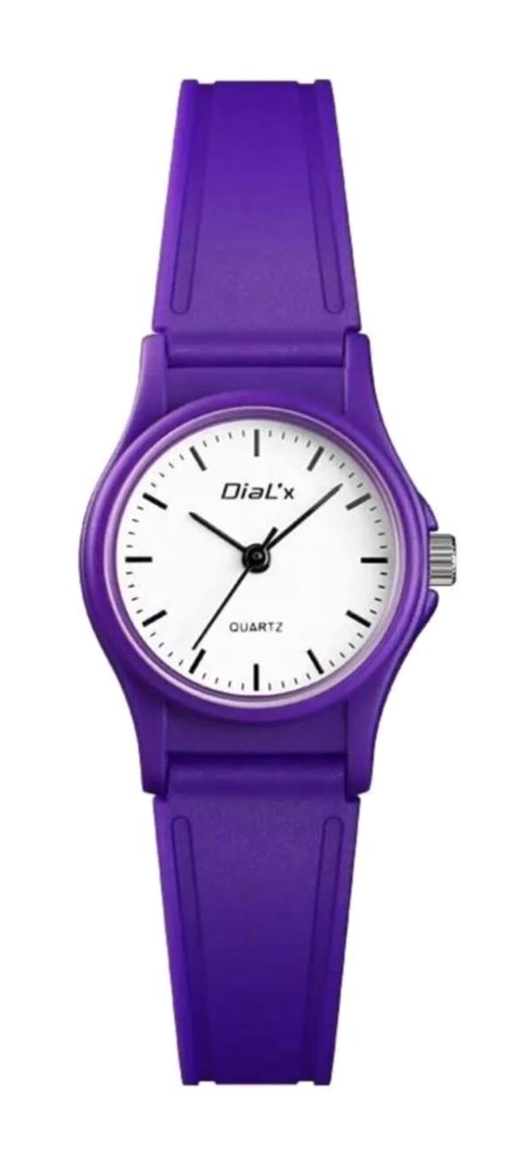 Dial X 2028 KD-5 20-25 mm Mor Silikon Kordon Analog Unisex Kol Saati