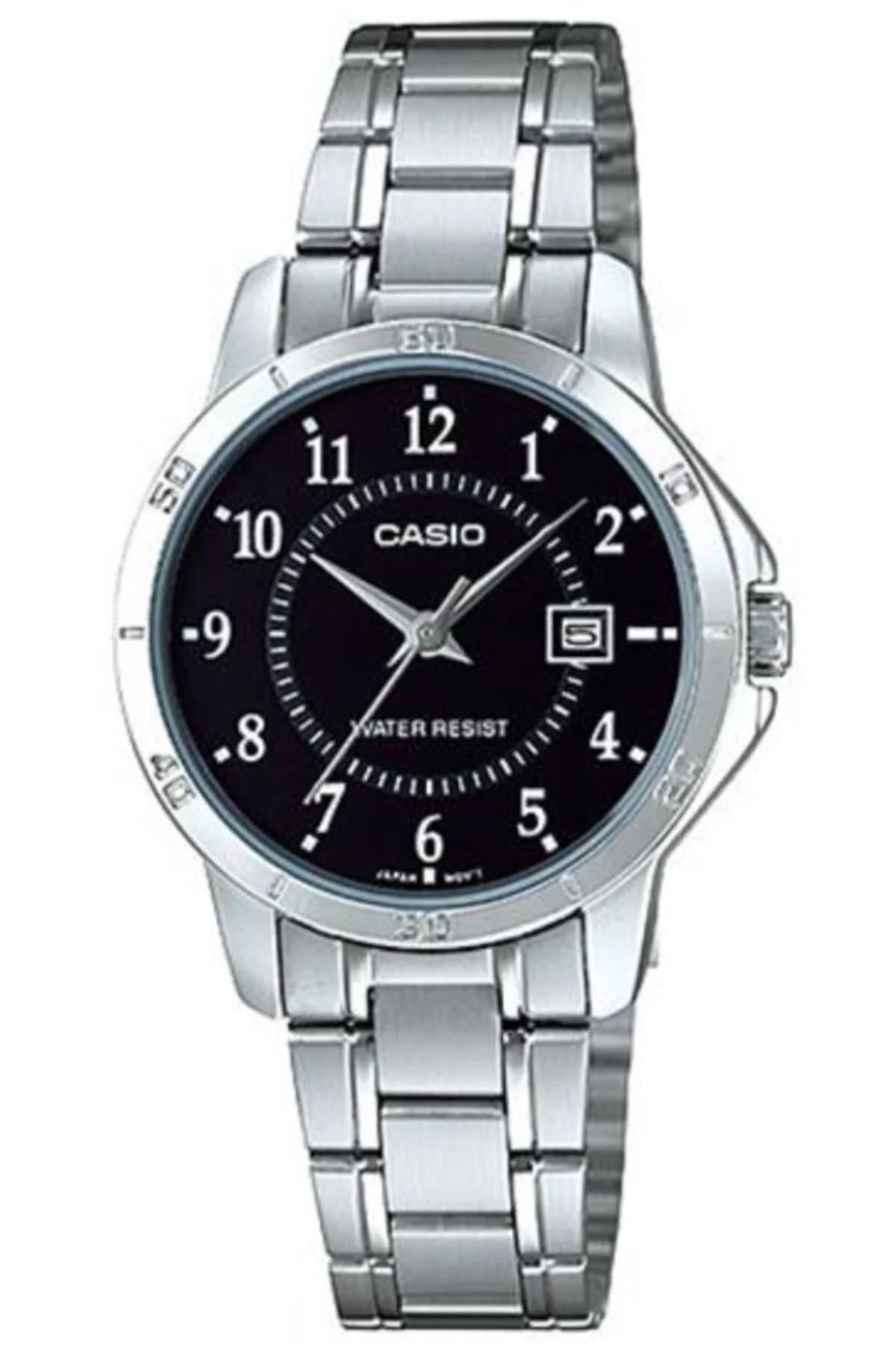 Casio LTP-V004D-1BUDF Takvimli 30 mm Gri Çelik Kordon Analog Kadın Kol Saati