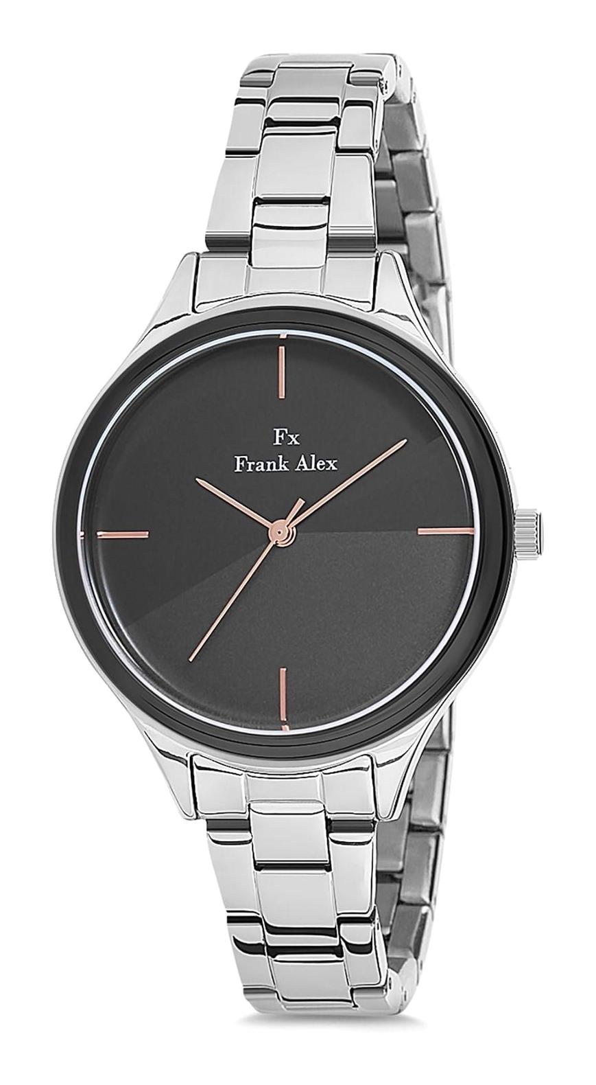 Frank Alex FA.12939M.06 36 mm Gri Çelik Kordon Analog Kadın Kol Saati