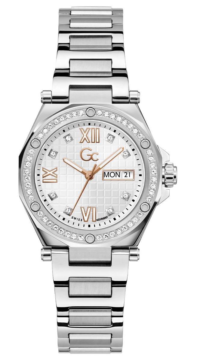 Guess GCZ20003L1MF Takvimli 34 mm Gri Çelik Kordon Analog Kadın Kol Saati