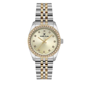 Daniel Klein DKF.1295.04 35 mm Altın-Gri Çelik Kordon Analog Kadın Kol Saati