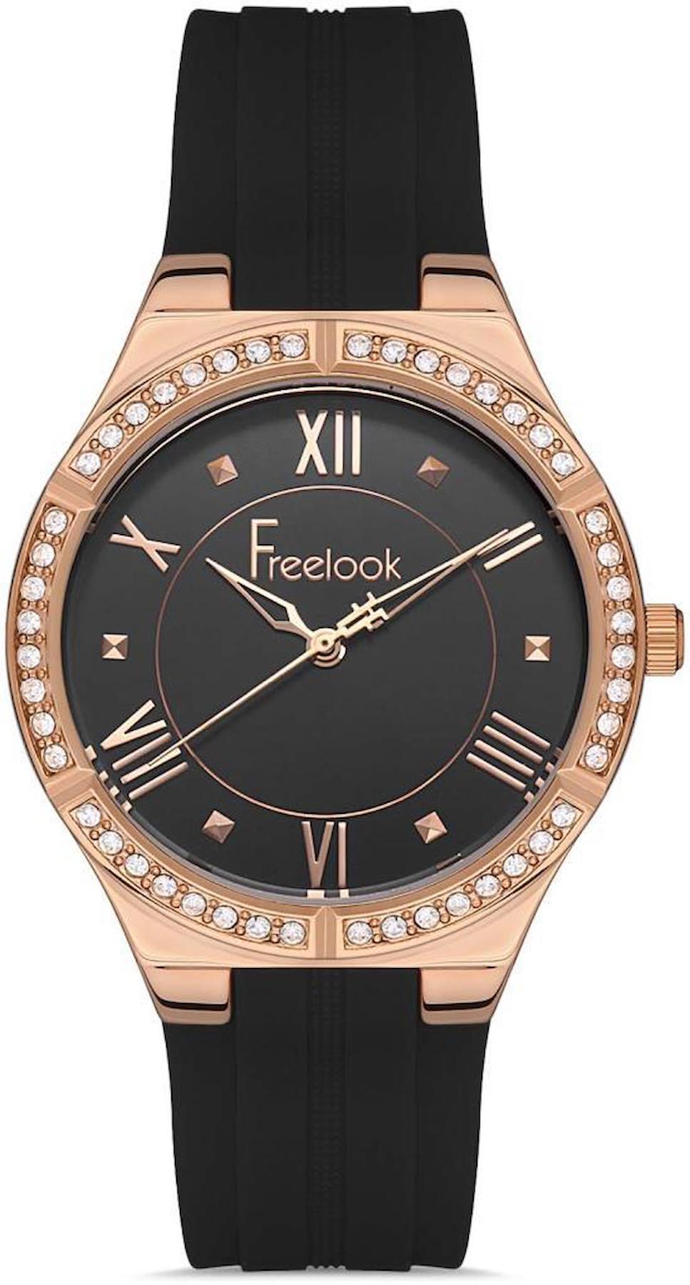 Freelook FL.1.10093.1 35 mm Siyah Silikon Kordon Analog Kadın Kol Saati