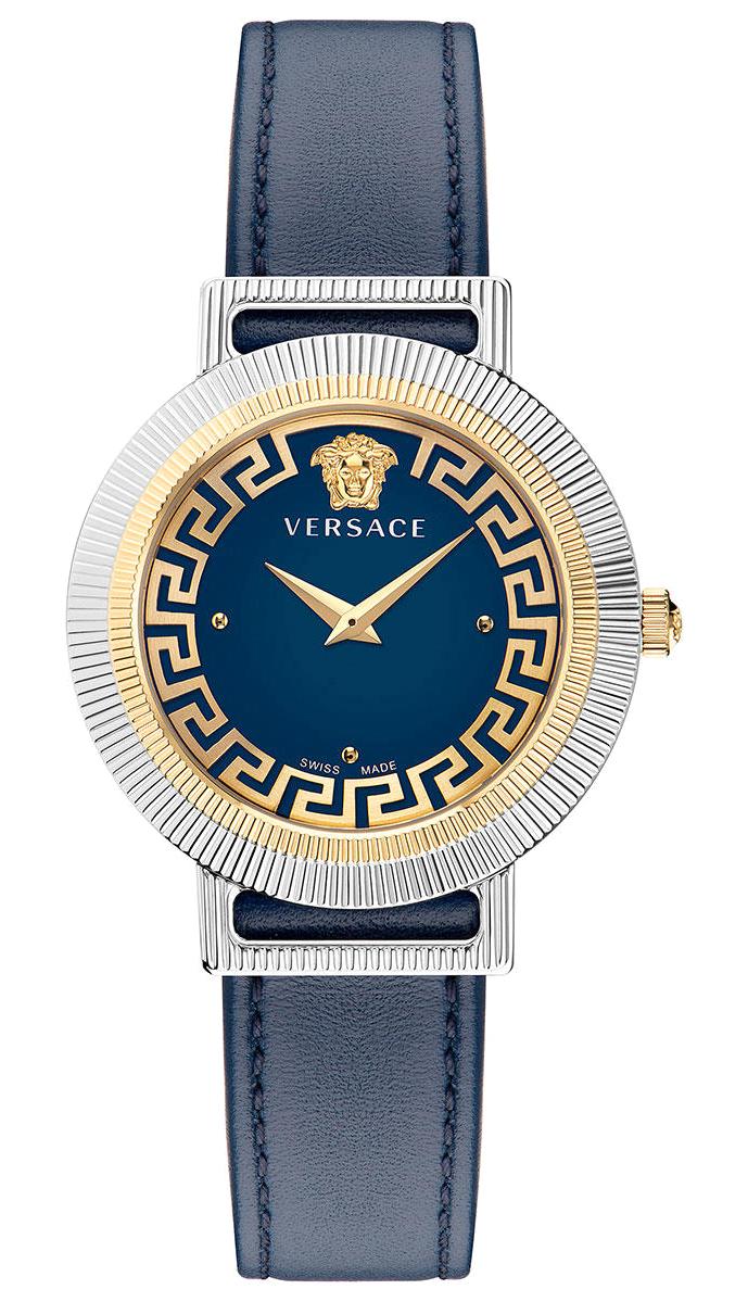 Versace VRSCVE3D00122 36 mm Lacivert Deri Kordon Analog Kadın Kol Saati