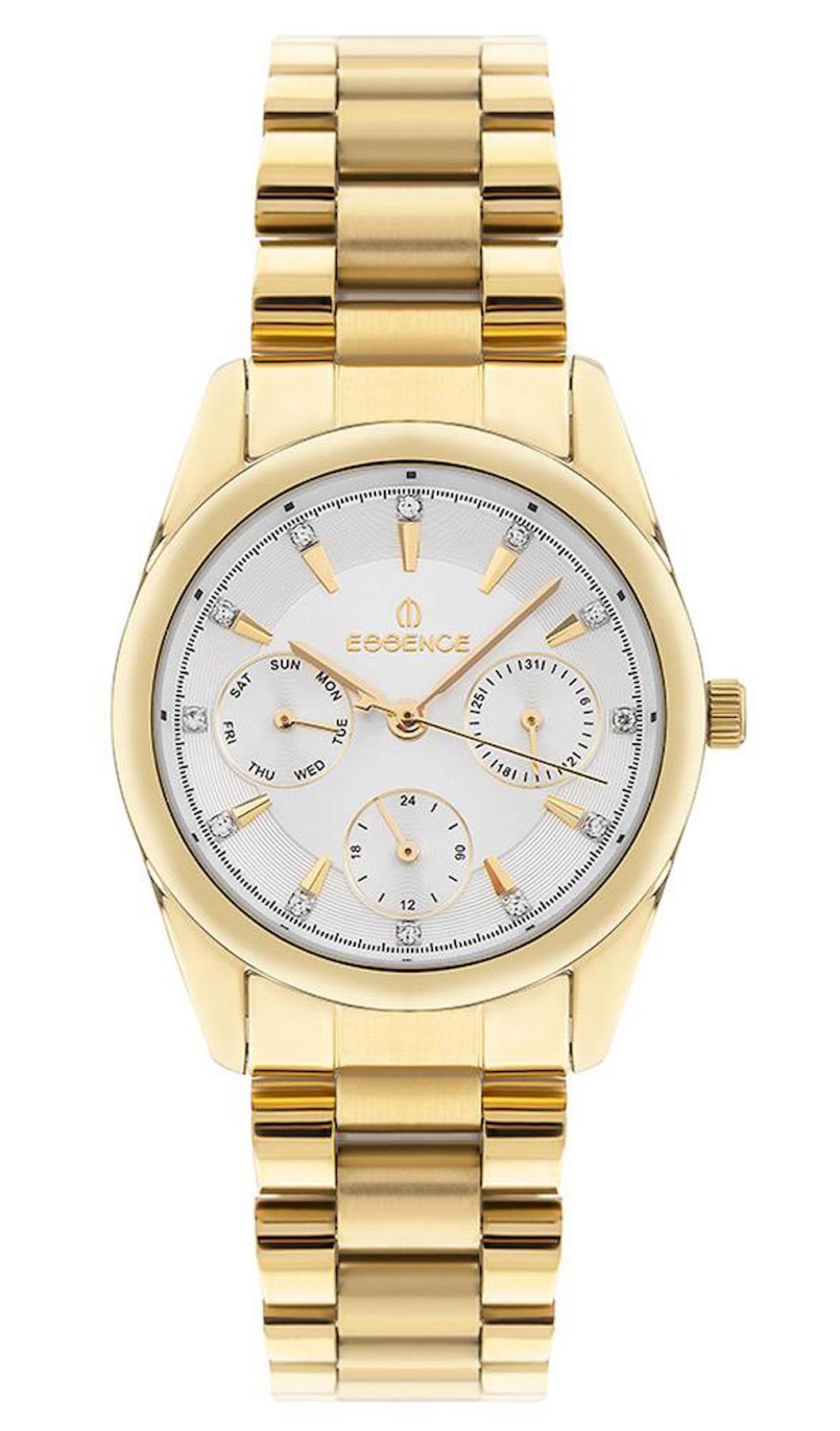 Essence ES6620FE.130 34 mm Altın Çelik Kordon Analog Kadın Kol Saati