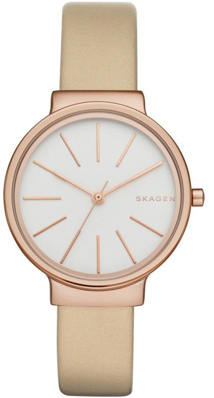 Skagen SKW2481 30 mm Krem Deri Kordon Analog Kadın Kol Saati