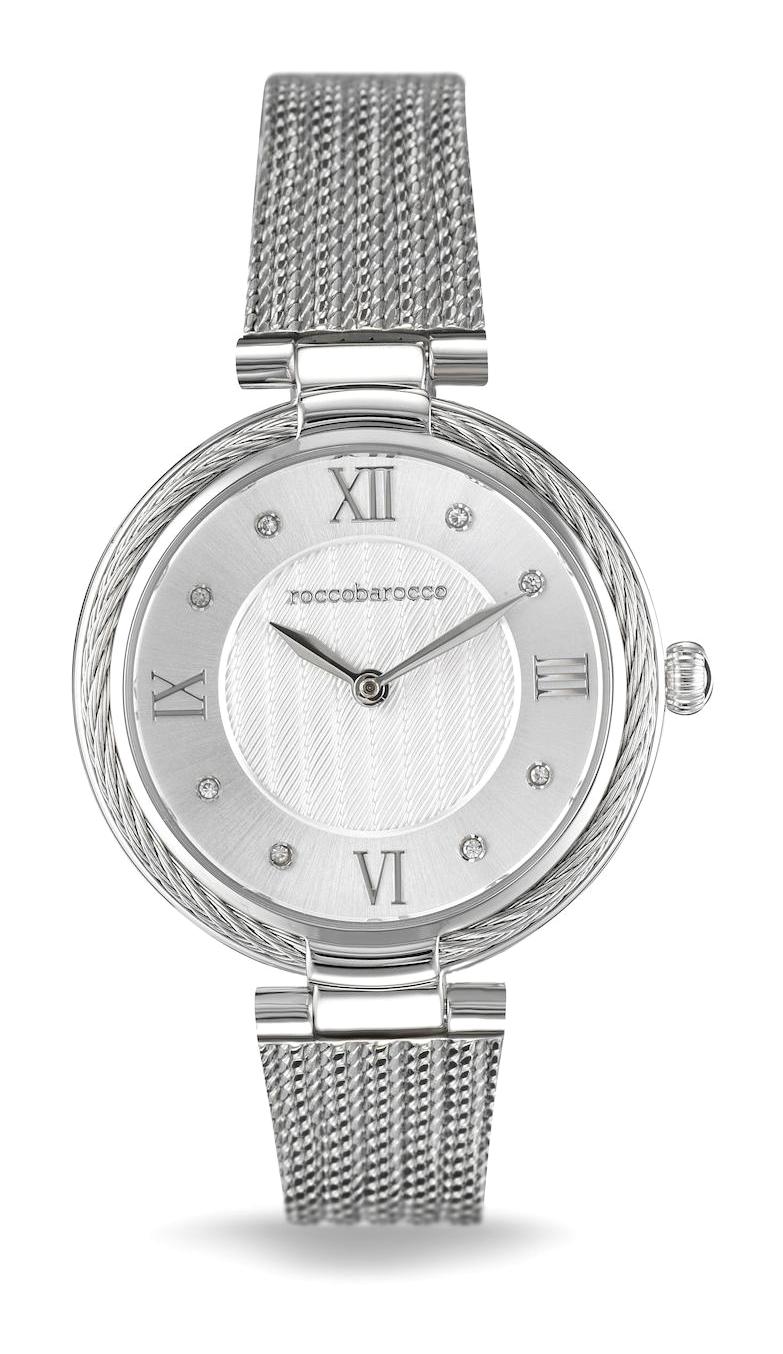 Rocco Barocco RB.4469S-07M 32 mm Gri Çelik Kordon Analog Kadın Kol Saati