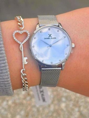 Daniel Klein DK.FT.1.321 31-35 mm Gri Çelik Kordon Analog Kadın Kol Saati
