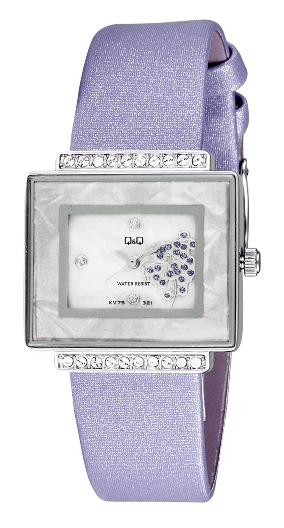 Q&Q 3A636 36 mm Mor Deri Kordon Analog Kadın Kol Saati