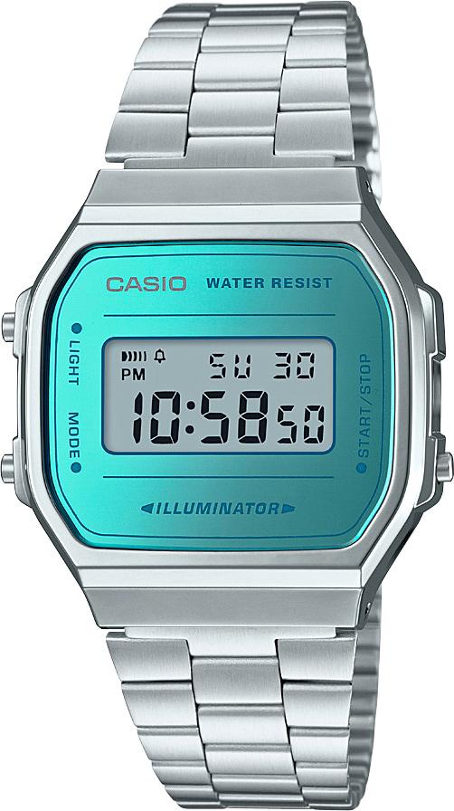 Casio A168WEM-2D Takvimli 36 mm Gri Çelik Kordon Analog Erkek Kol Saati