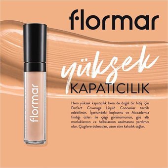Flormar Perfect Coverage 002 Ivory Göz Altı ve Yüz Likit Fırça Kapatıcı