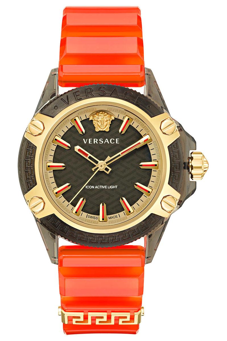 Versace VRSCVE6E00223 42 mm Turuncu Polikarbon Kordon Analog Kadın Kol Saati