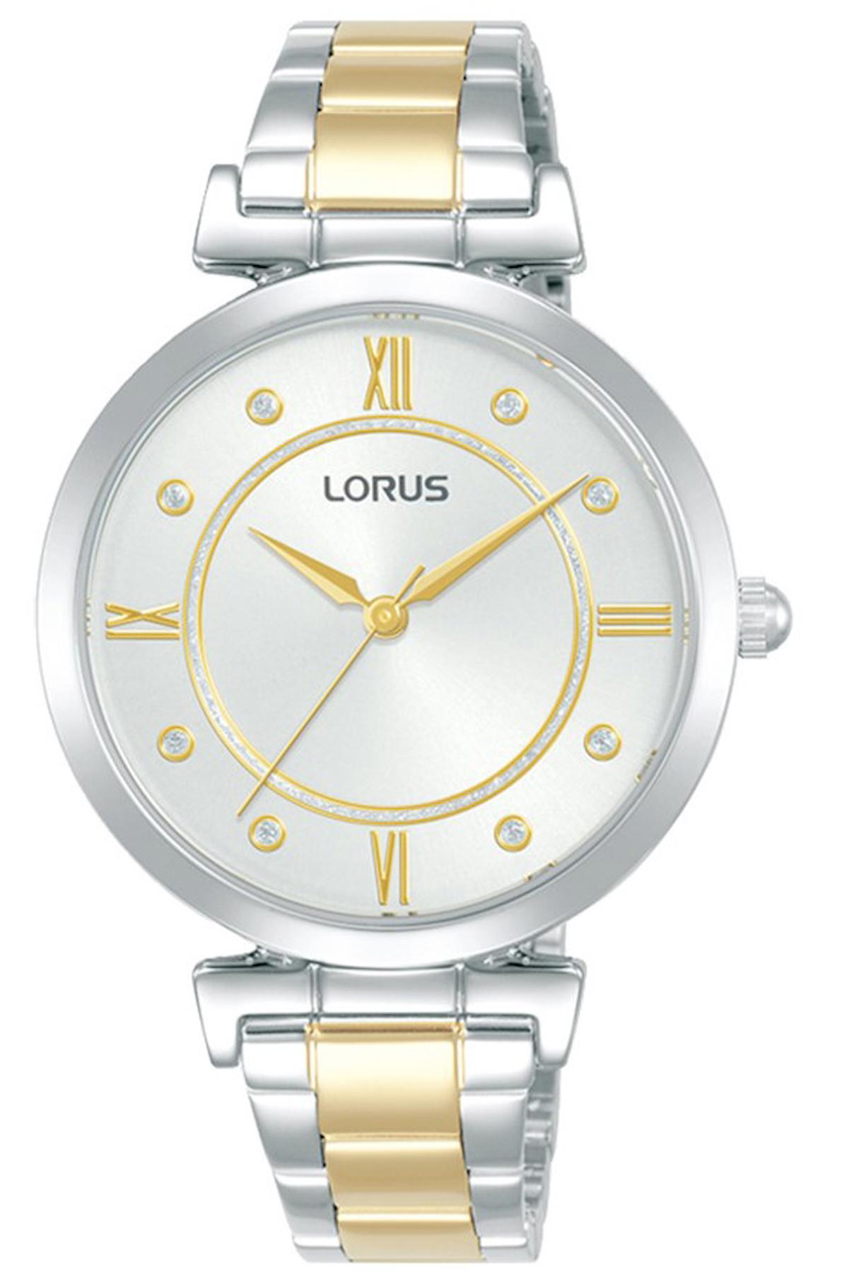 Lorus RG295VX9 40 mm Altın-Gri Çelik Kordon Analog Kadın Kol Saati