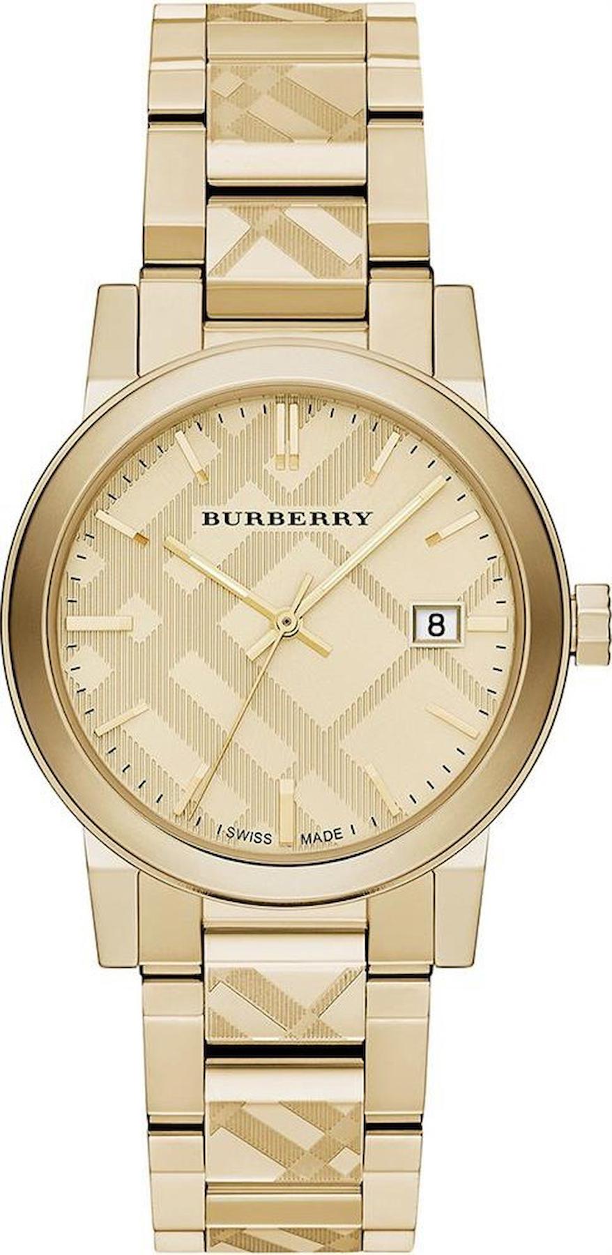 Burberry BU9038 Takvimli 38 mm Altın Çelik Kordon Analog Kadın Kol Saati