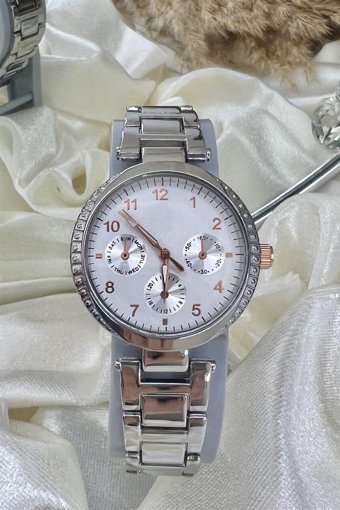 Laydi.Mo 28 mm Gri Çelik Kordon Analog Kadın Kol Saati