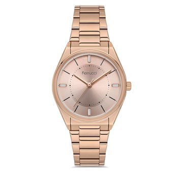 Ferrucci FER.03311M.04 35 mm Rose Gold Çelik Kordon Analog Kadın Kol Saati