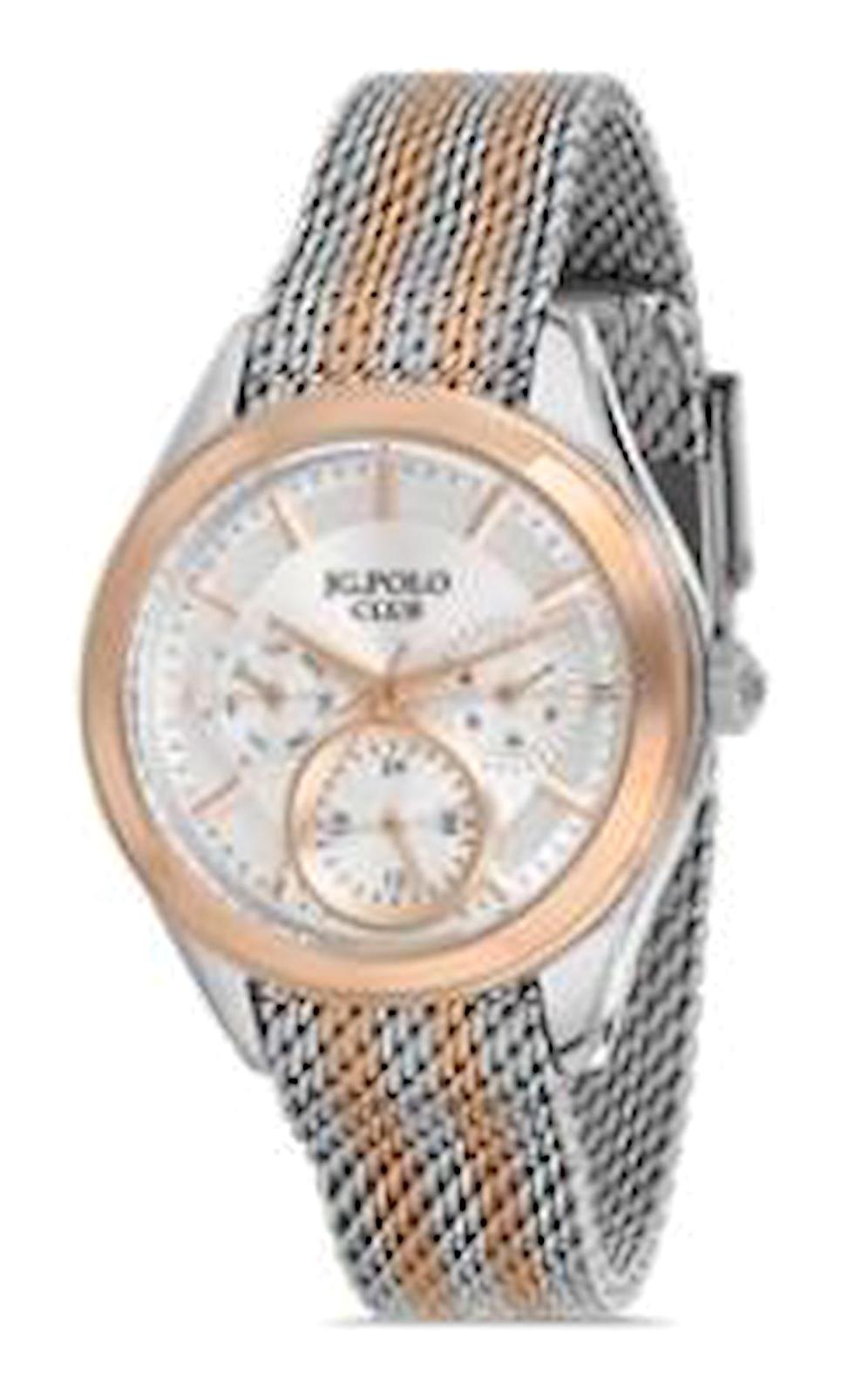 Jg. Polo Club JPC.1221.13660.04 35 mm Gri-Rose Gold Çelik Kordon Analog Kadın Kol Saati