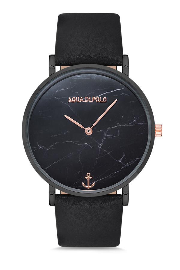 Aqua Di Polo APSV1-A8754-KD333 35 mm Siyah Deri Kordon Analog Kadın Kol Saati