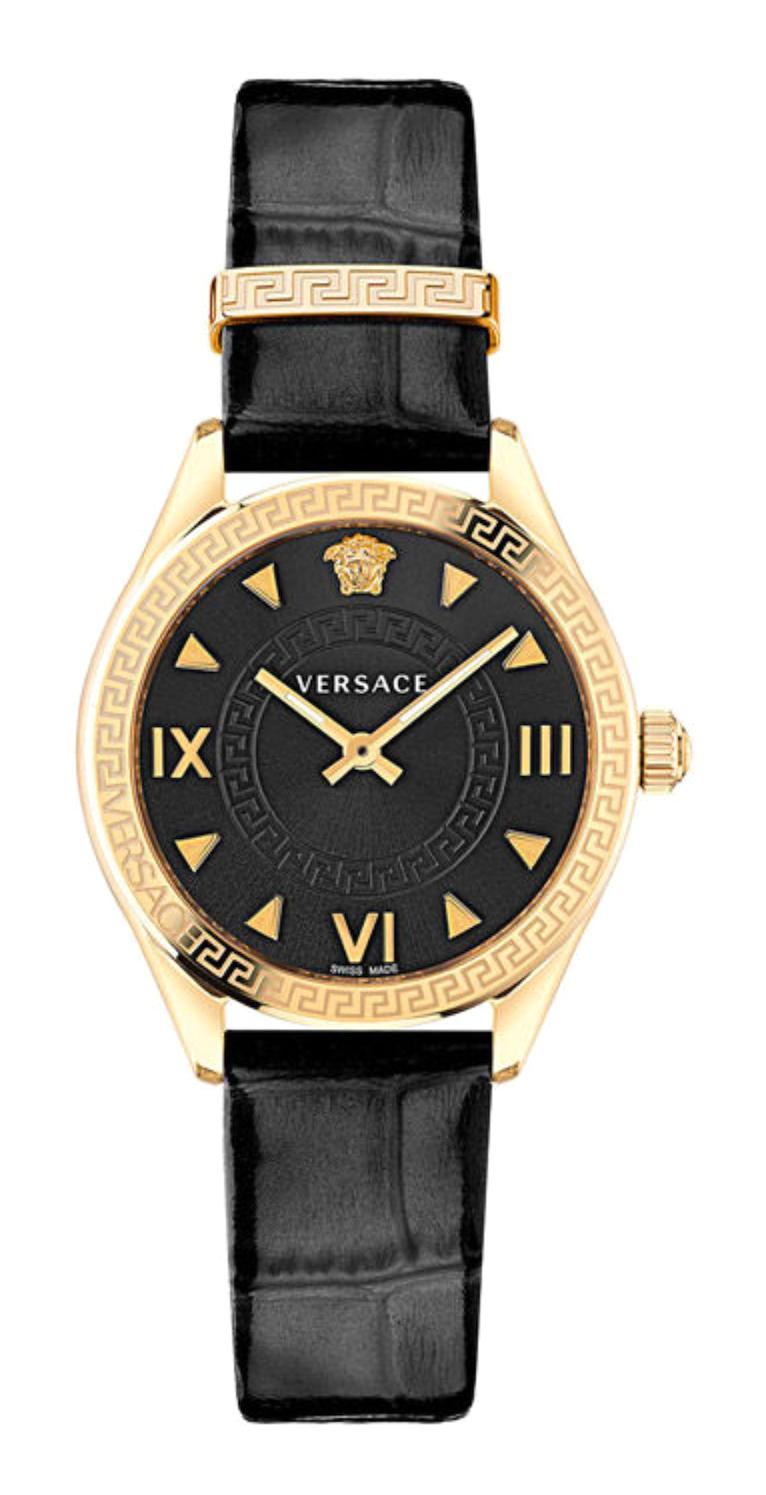 Versace VRSCVE2S00222 35 mm Siyah Deri Kordon Analog Kadın Kol Saati