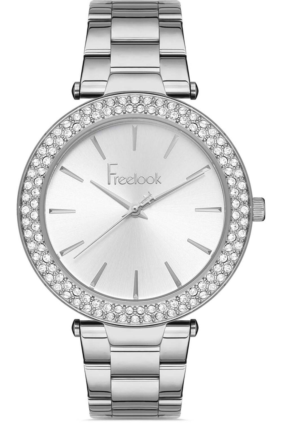 Freelook 36 mm Gri Çelik Kordon Analog Kadın Kol Saati