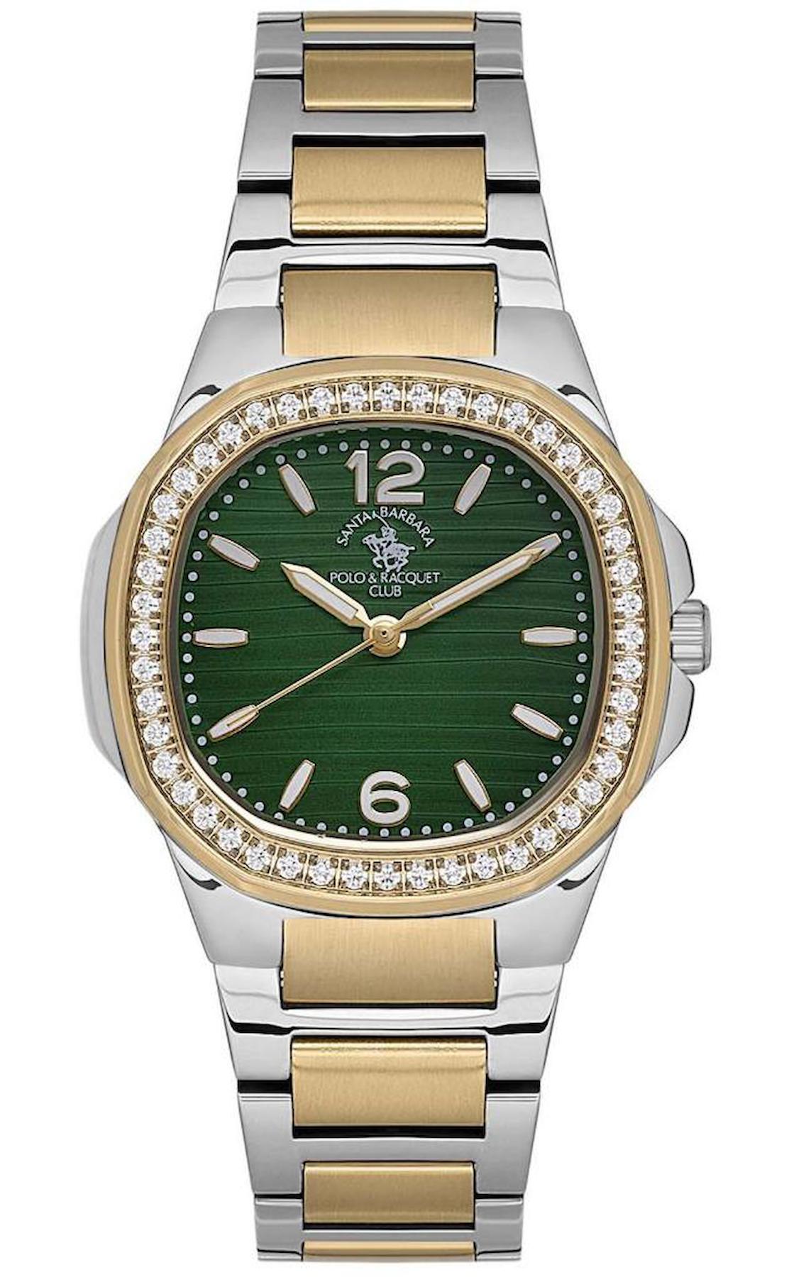 Santa Barbara Polo & Racquet Club SB.1.10481.4 34 mm Altın-Gri Çelik Kordon Analog Kadın Kol Saati