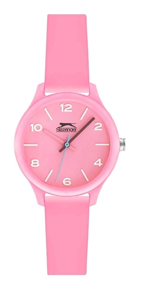Slazenger SL.09.1912.3.06 32 mm Pembe Silikon Kordon Analog Kadın Kol Saati