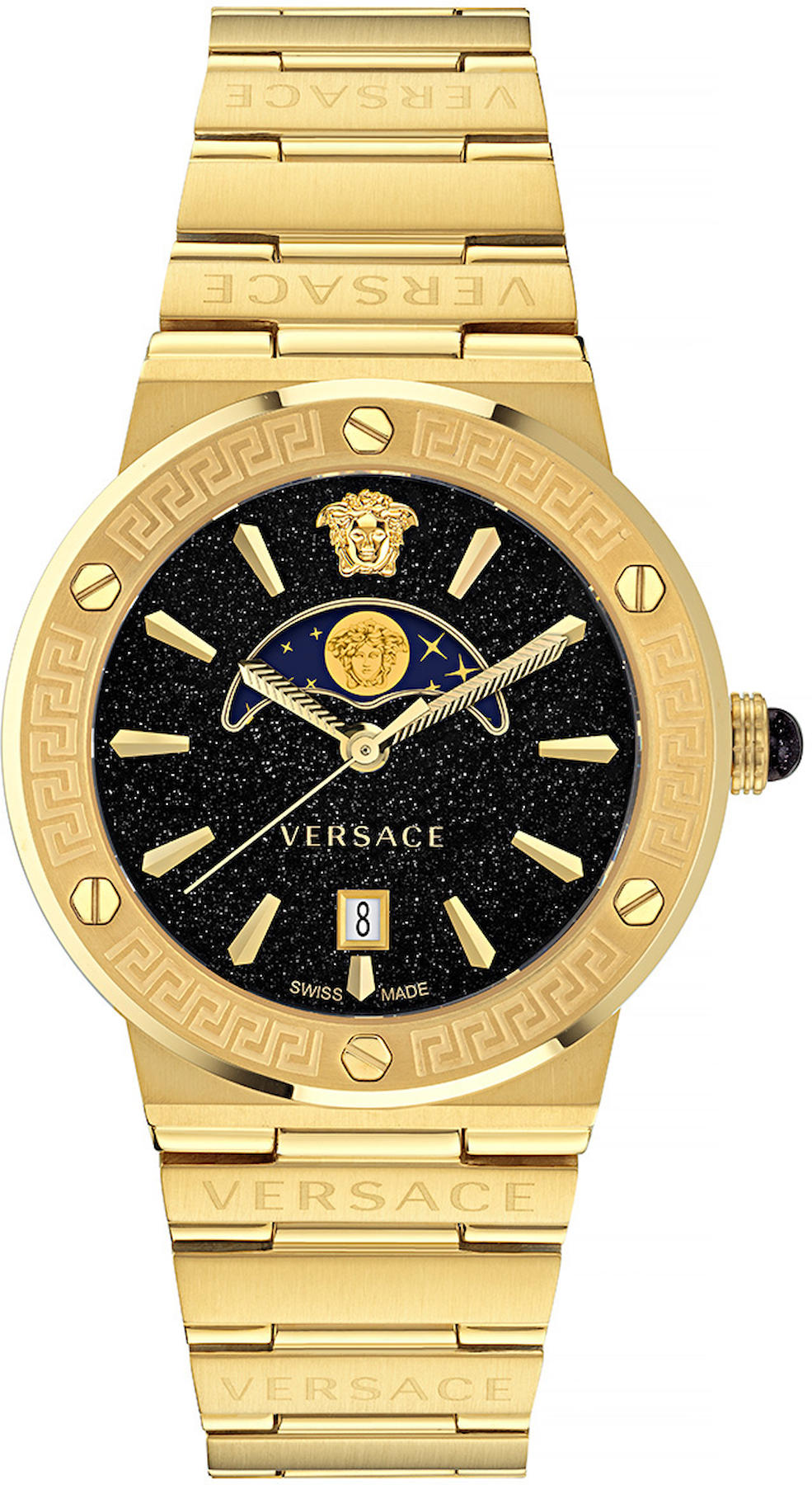 Versace VRSCVE7G00323 38 mm Altın Çelik Kordon Analog Kadın Kol Saati