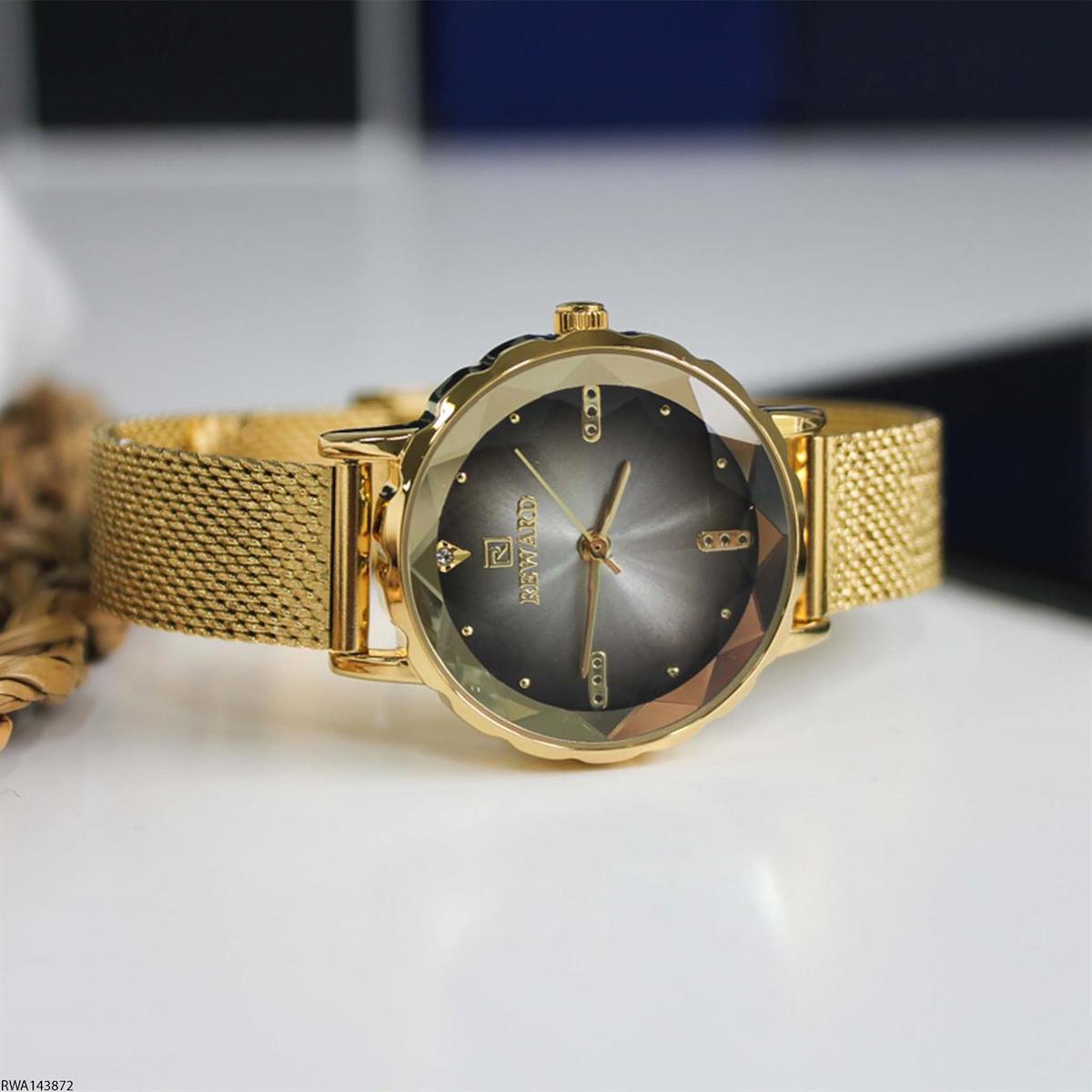 Reward RWA143872 33 mm Altın Çelik Kordon Analog Kadın Kol Saati