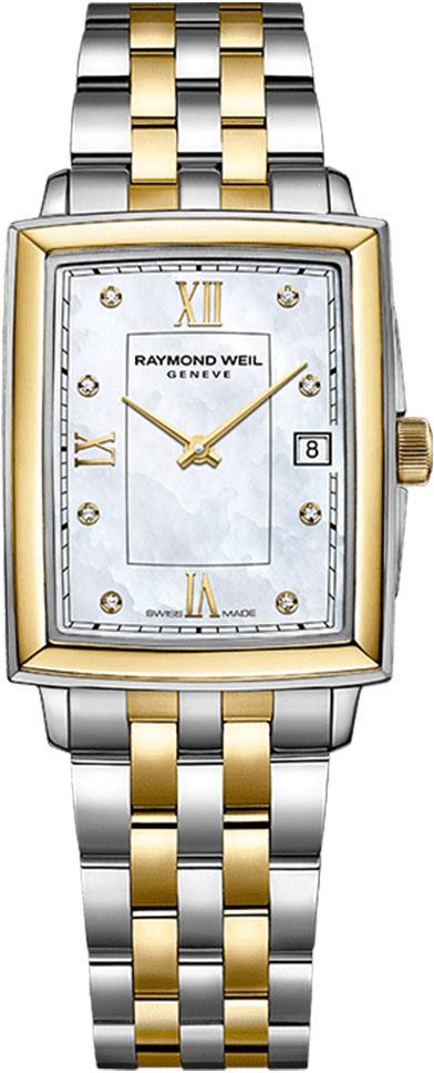 Raymond Weil RW5925-STP-00995 Takvimli 30 mm Altın-Gri Çelik Kordon Analog Kadın Kol Saati