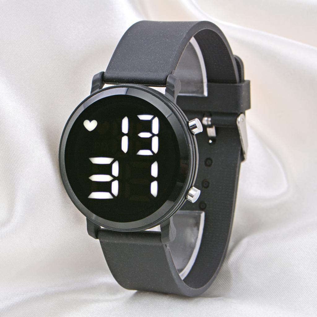 Saattino ST-304114 41 mm Antrasit Silikon Kordon Dijital Unisex Kol Saati