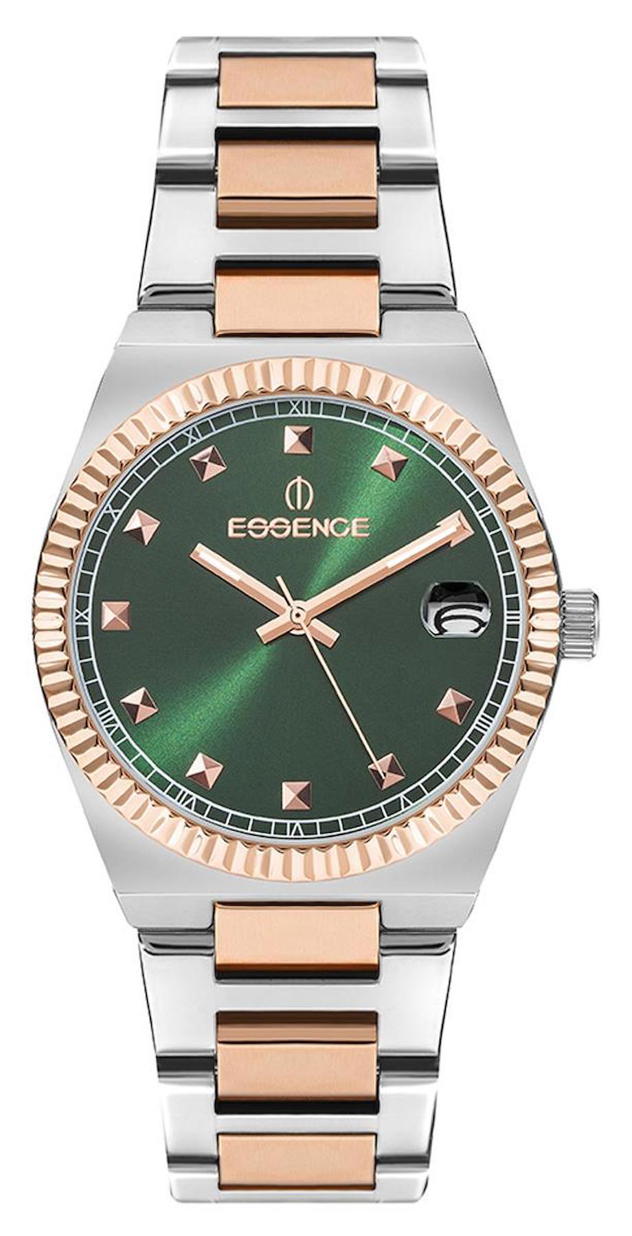 Essence ES6802FE.570 Takvimli 37 mm Gri-Rose Gold Çelik Kordon Analog Kadın Kol Saati