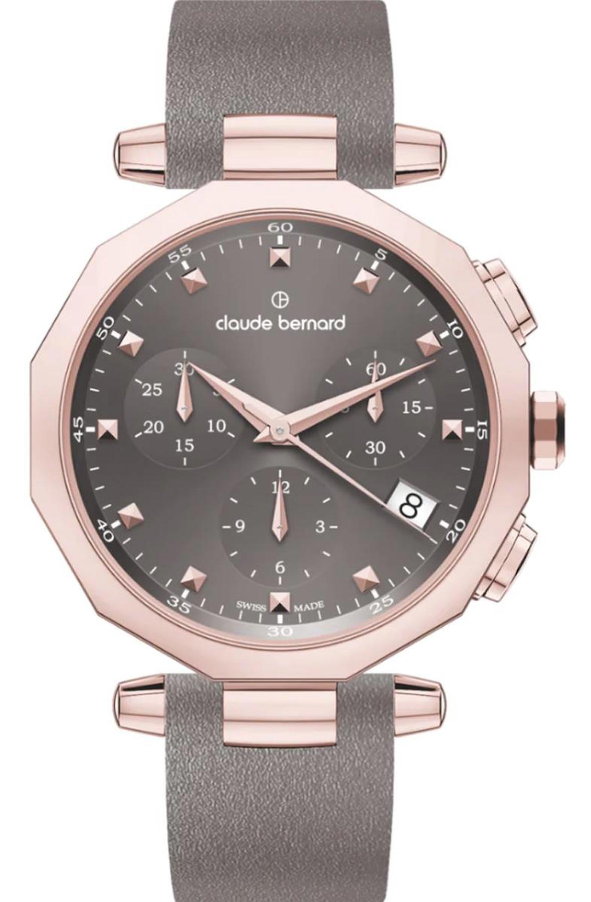 Claude Bernard CB.10251 35 mm Kahverengi Deri Kordon Analog Kadın Kol Saati