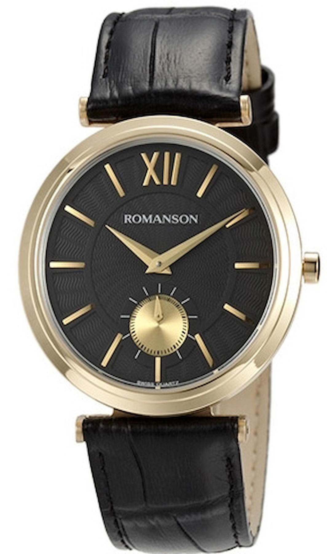 Romanson TL3238JM1GA31G 36 mm Siyah Deri Kordon Analog Kadın Kol Saati