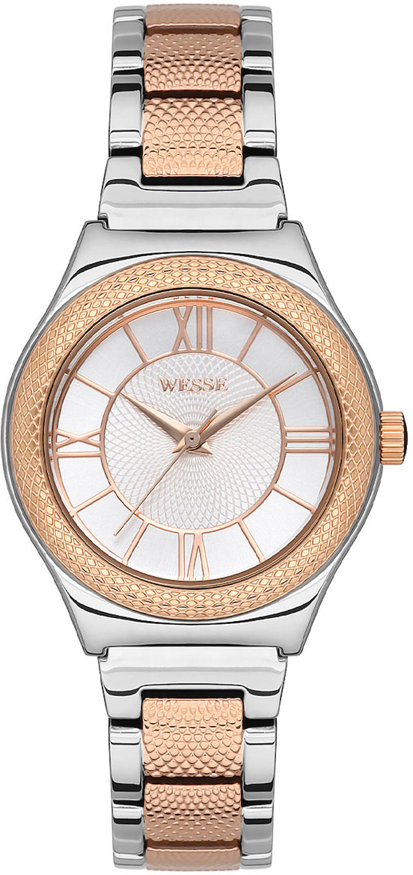 Wesse WWL111305 34 mm Gri-Rose Gold Çelik Kordon Analog Kadın Kol Saati