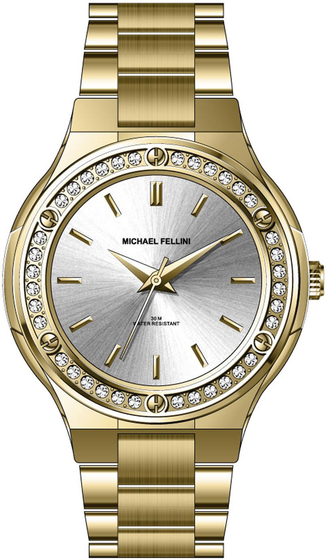 Michael Fellini 2362-4 32 mm Altın Metal Kordon Analog Kadın Kol Saati