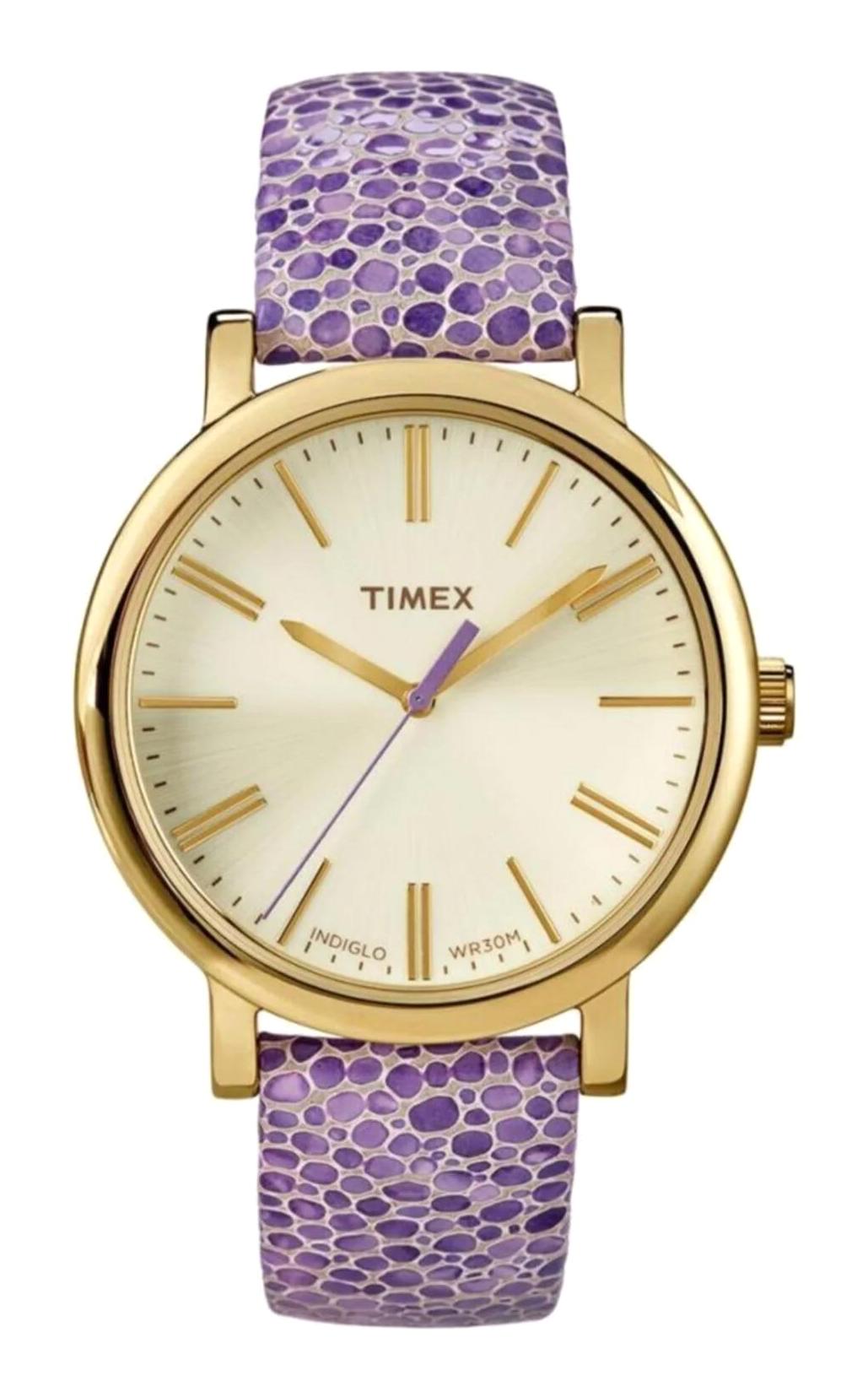 Timex T2P326 38 mm Mor Silikon Kordon Analog Kadın Kol Saati