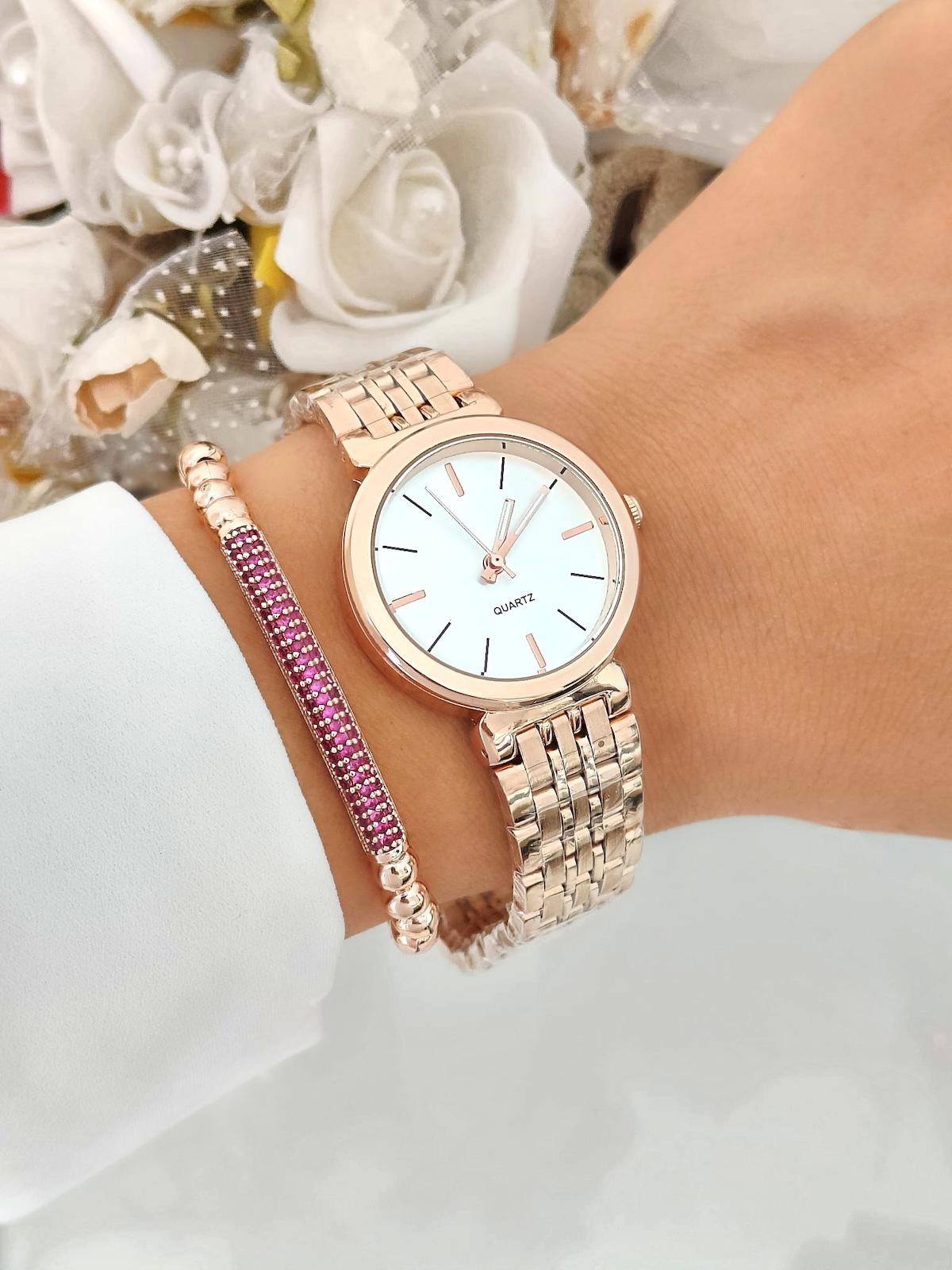 Korikom STC12020 32 mm Rose Gold Çelik Kordon Analog Kadın Kol Saati