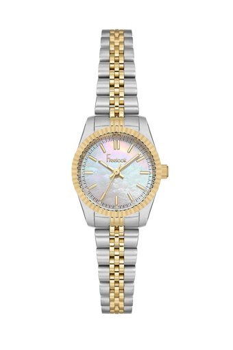 Freelook FL.1.10093.1 30 mm Altın-Gri Çelik Kordon Analog Kadın Kol Saati
