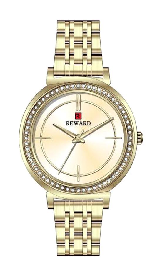 Reward RD21062L 30 mm Altın Çelik Kordon Analog Kadın Kol Saati